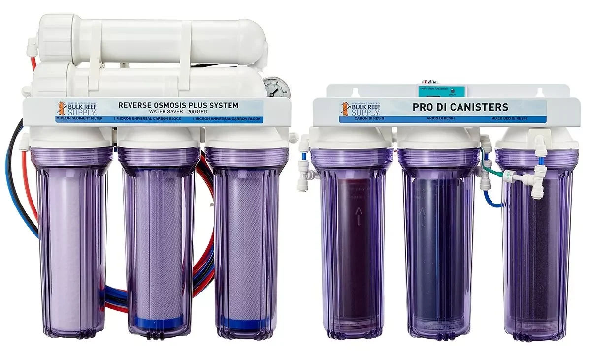 Bulk Reef Supply seven-stage 200 GPD RO/DI water filtration system