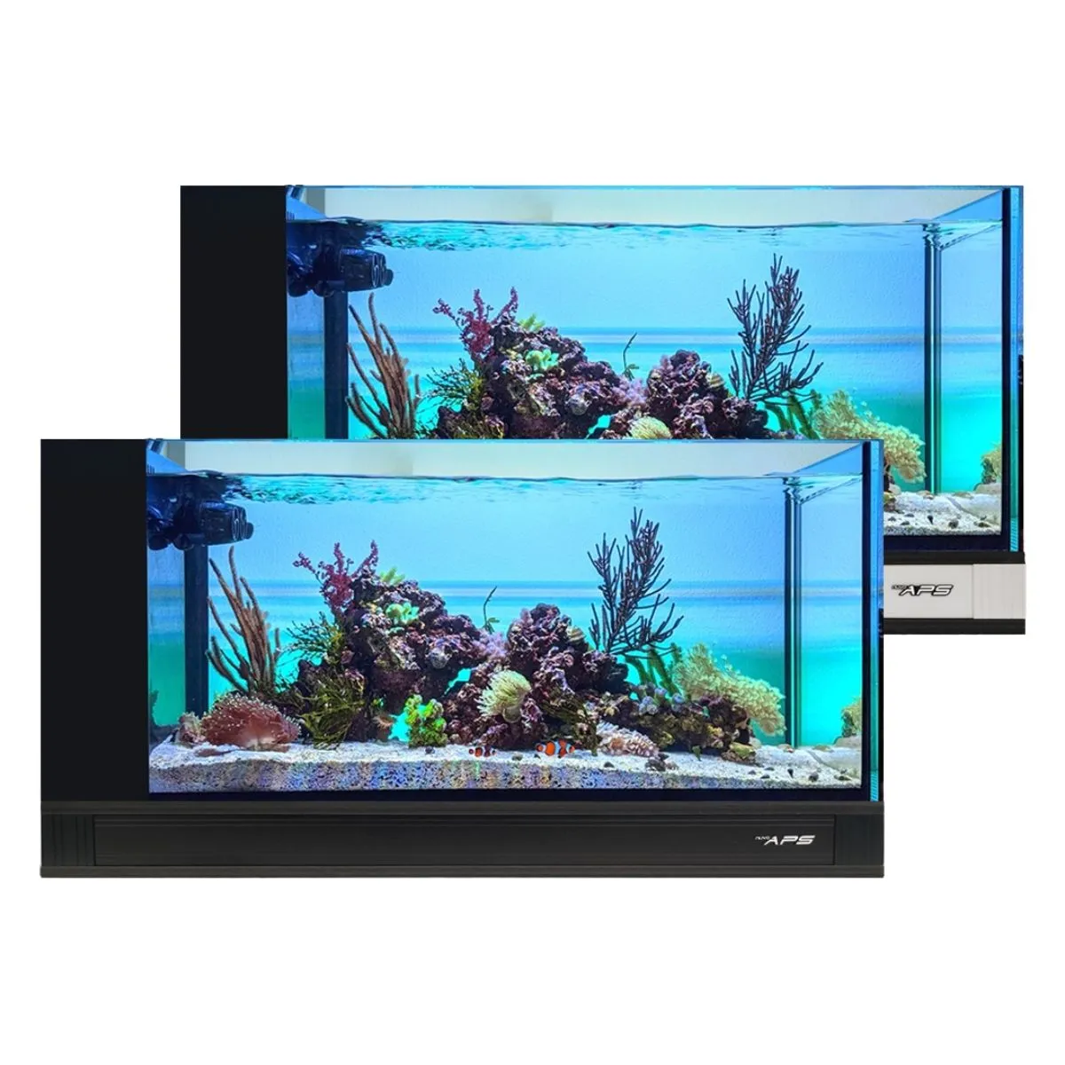 Innovative Marine 20 gallon NUVO peninsula aquarium with APS pedestal